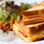 Croque-monsieur express au jambon et fromage fondu à l’airfryer