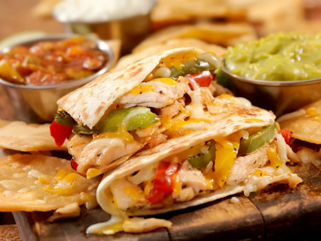 Quesadillas au poulet et légumes à l’airfryer