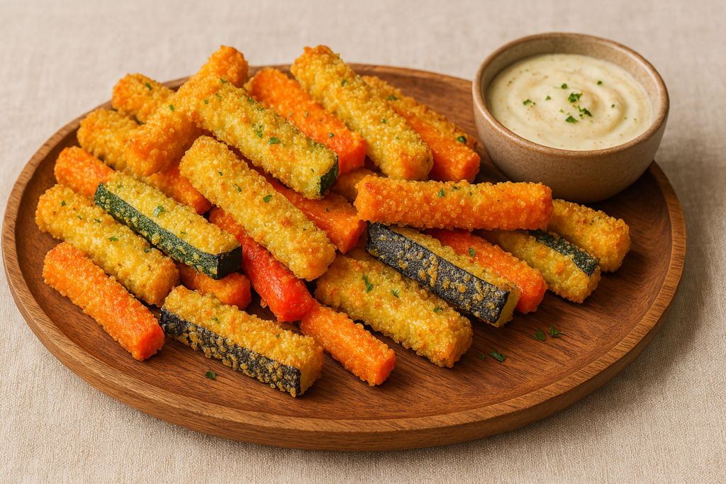 batonnets de legumes panés