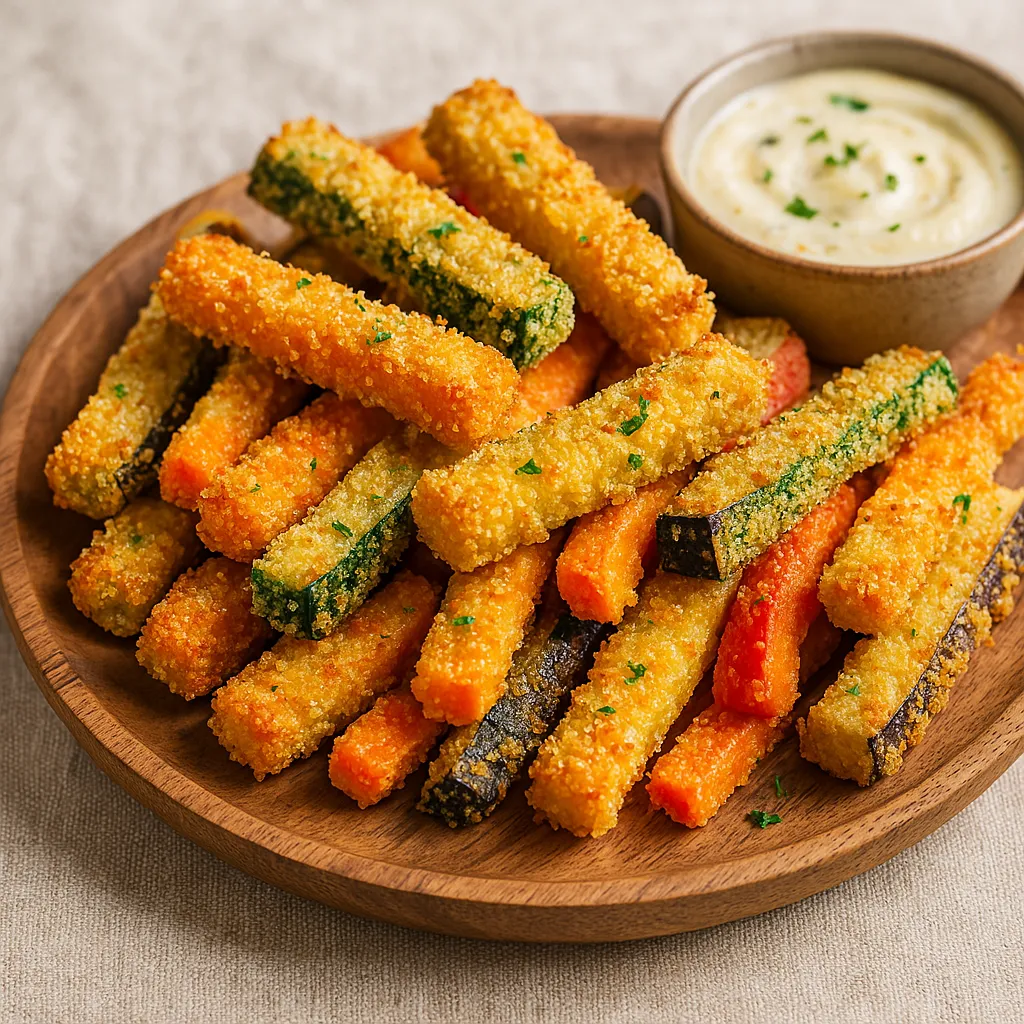 Bâtonnets de Légumes Panés à l’Airfryer
