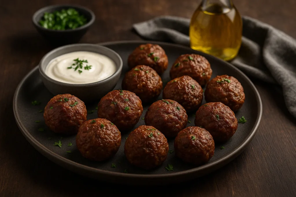 Boulettes de bœuf épicées à l’airfryer
