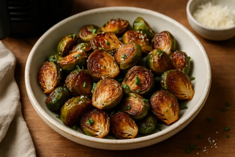 Choux de Bruxelles caramélisés au parmesan à l’airfryer