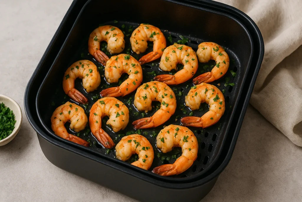 Crevettes à l’ail et persil express à l’airfryer