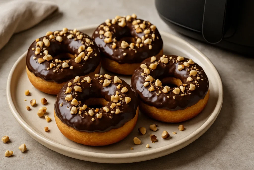 Donuts au Chocolat et Noisettes à l’Airfryer