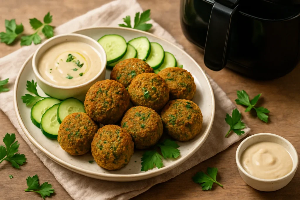 Falafels Croustillants au Tahini à l’Airfryer