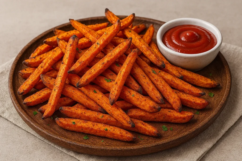 Frites de Patates Douces Épicées à l’Airfryer