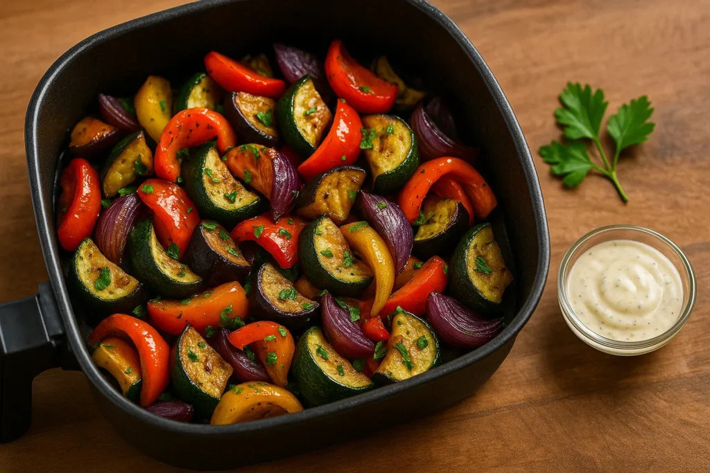 Mix de légumes méditerranéens rôtis à l’airfryer