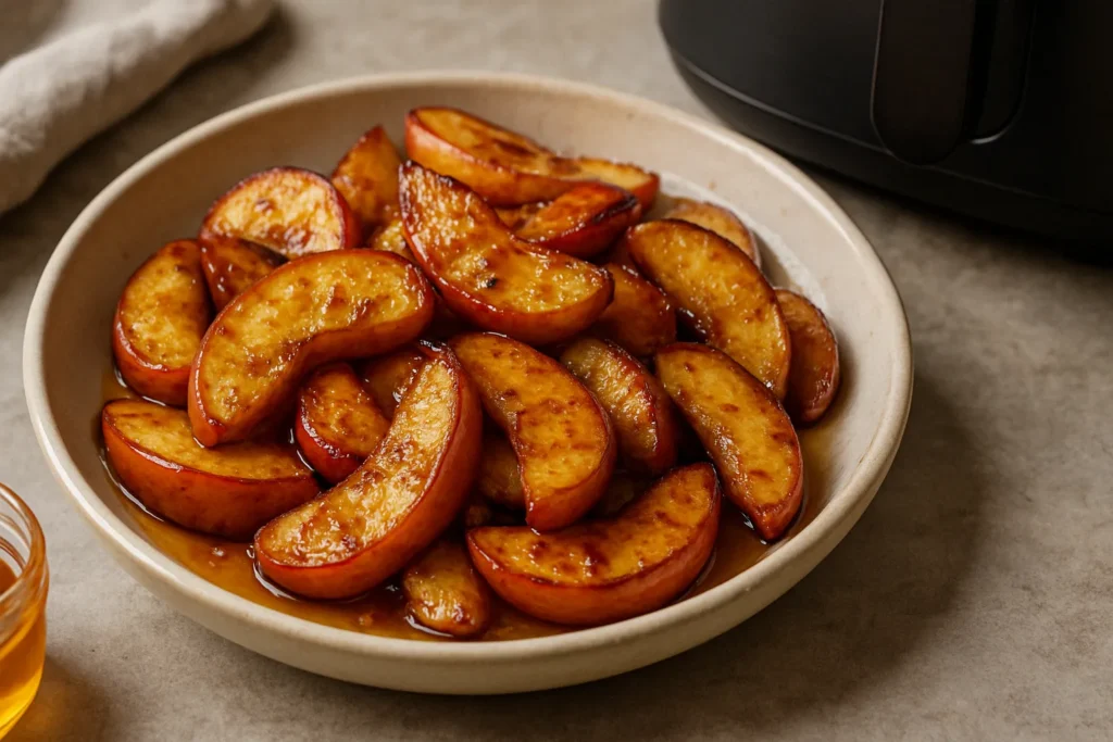 Pommes caramélisées à la cannelle et au miel