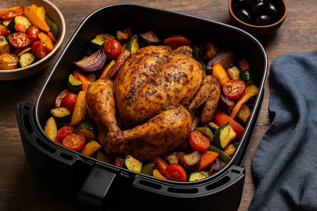 Poulet rôti aux légumes méditerranéens à l’airfryer