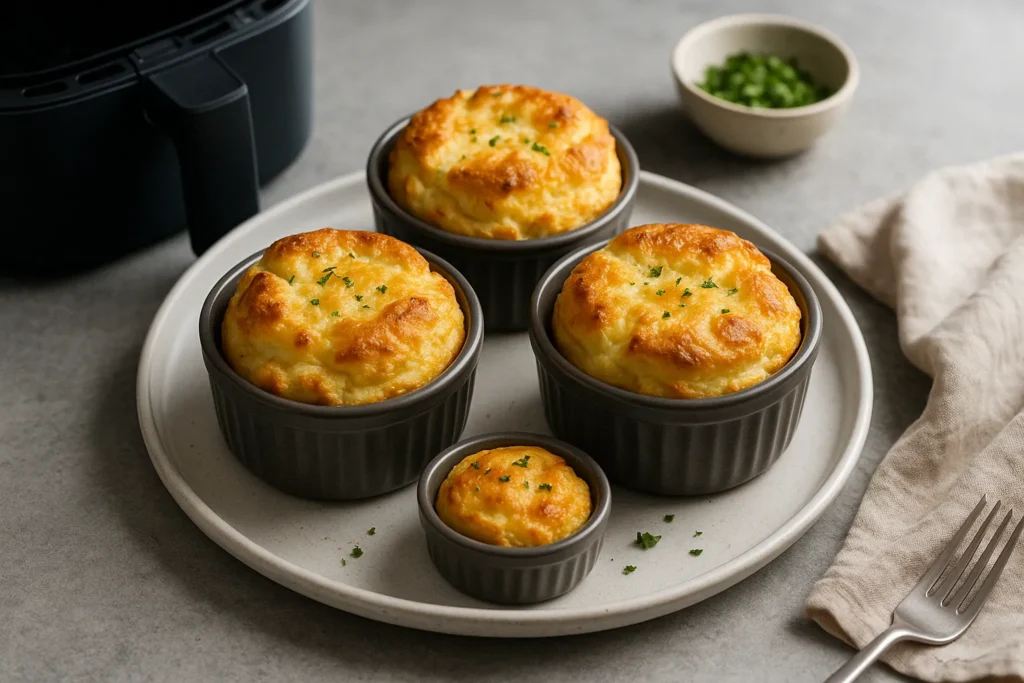 Soufflés au fromage individuels à l’airfryer