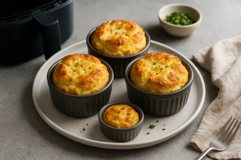 Soufflés au fromage individuels à l’airfryer