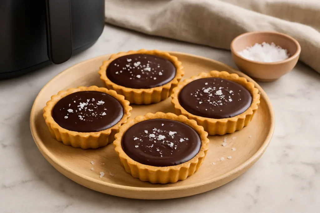 Tartelettes au chocolat noir et fleur de sel à l’airfryer