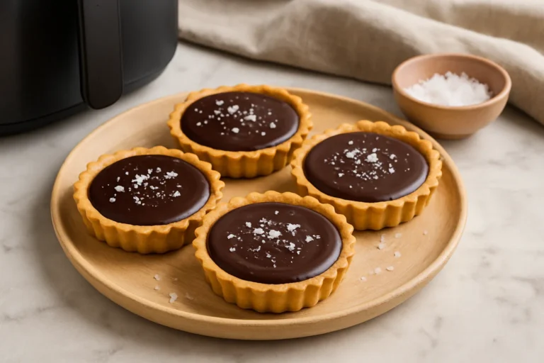Tartelettes au chocolat noir et fleur de sel à l’airfryer