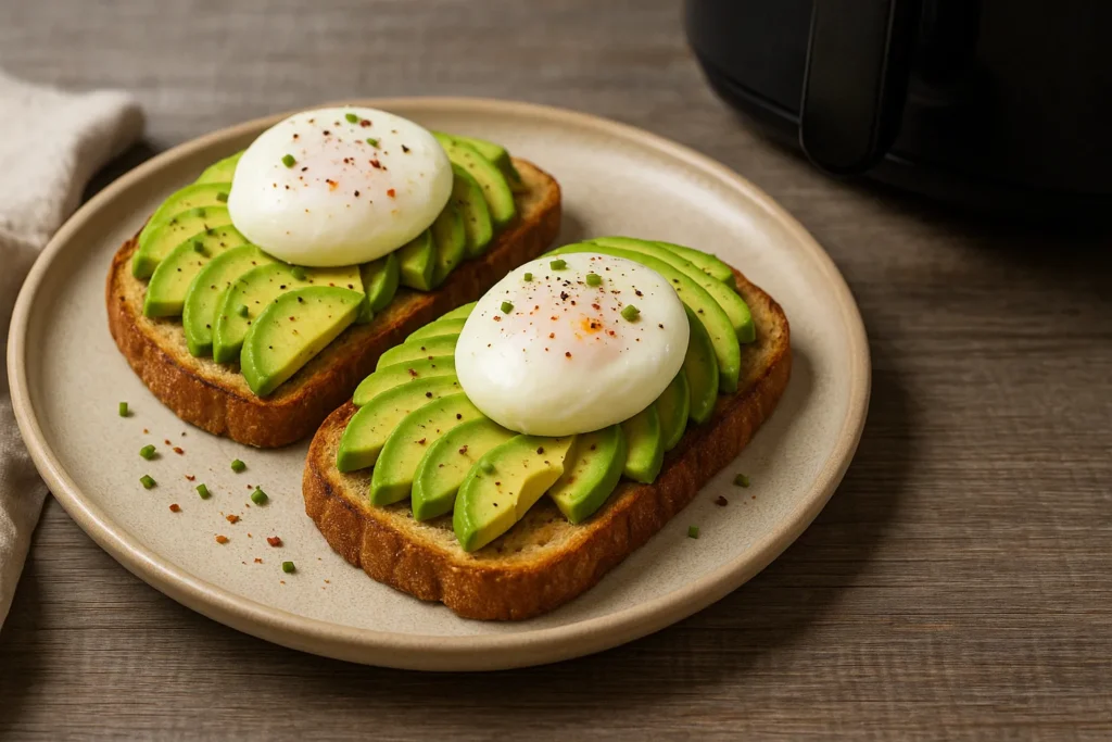 Toasts à l’avocat et œuf parfait à l’airfryer