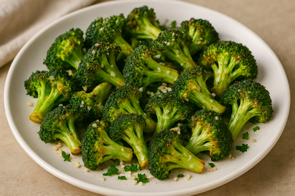 Brocolis rôtis à l’ail et au parmesan