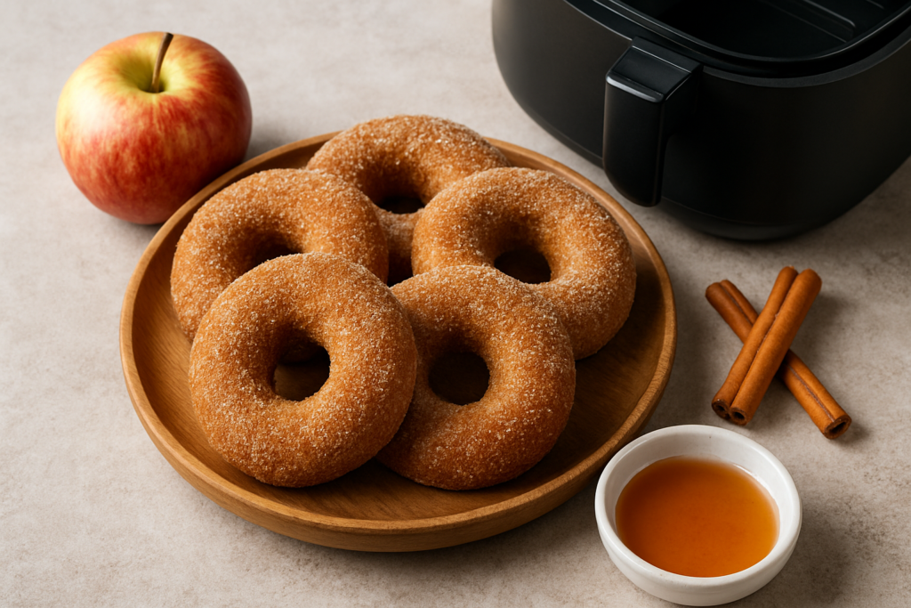 Donuts pommes-cannelle (sans friture, sans beurre)