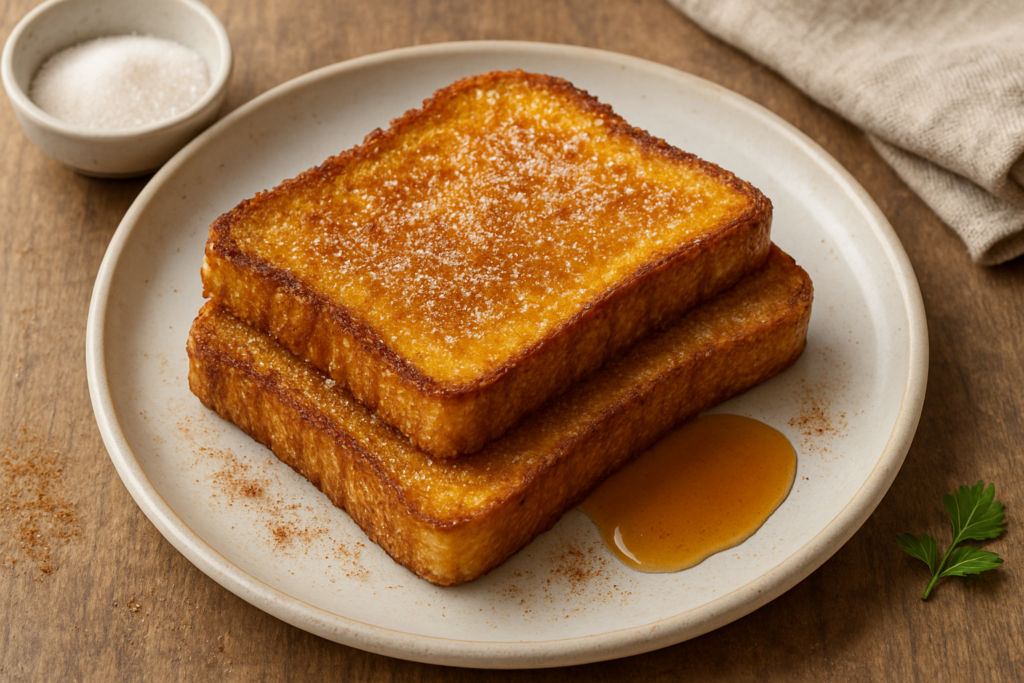 Pain perdu croustillant (version sucrée)